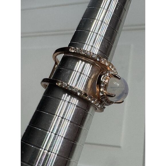 Copper Moonstone Ring Handmade Fashion Jewelry Size 7.5 - Picture 2 of 4